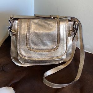 Michael Kors Metallic Gold Large crossbody bag